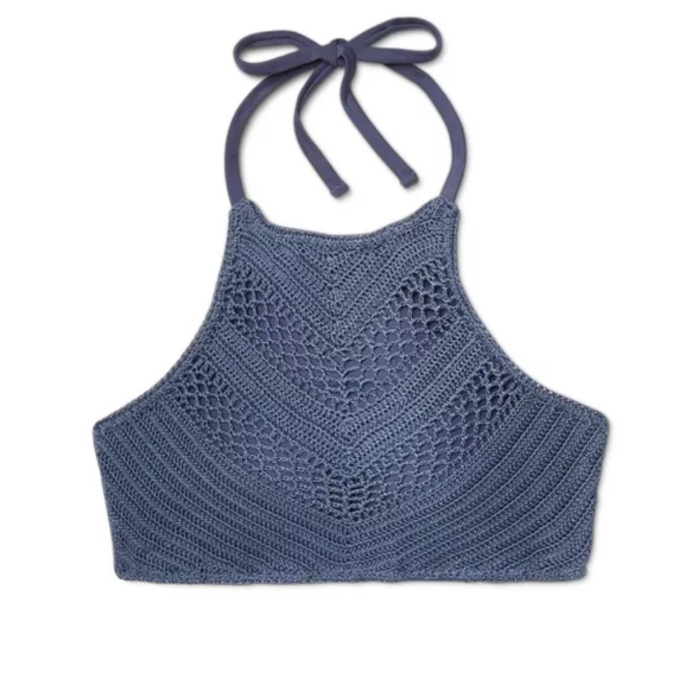 Women's Crochet High Neck Bikini Top - Xhilaration